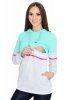 MijaCulture Casual 3 in1 Maternity and Nursing Pullover Sweatshirt 4111/M72 Mint / Melange 2